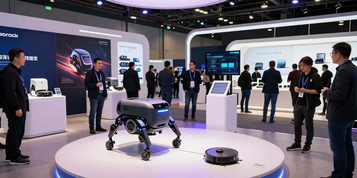 Roborock 2026 showcasing innovative robotic vacuums with wheel-leg architecture at CES 2026.