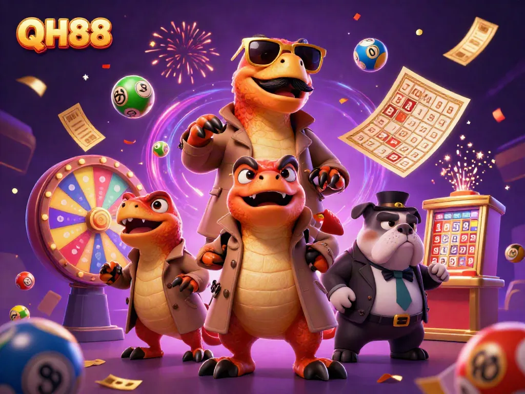 Experience the vibrant world of QH88's VIP casino with raptors in disguise and dynamic game elements.