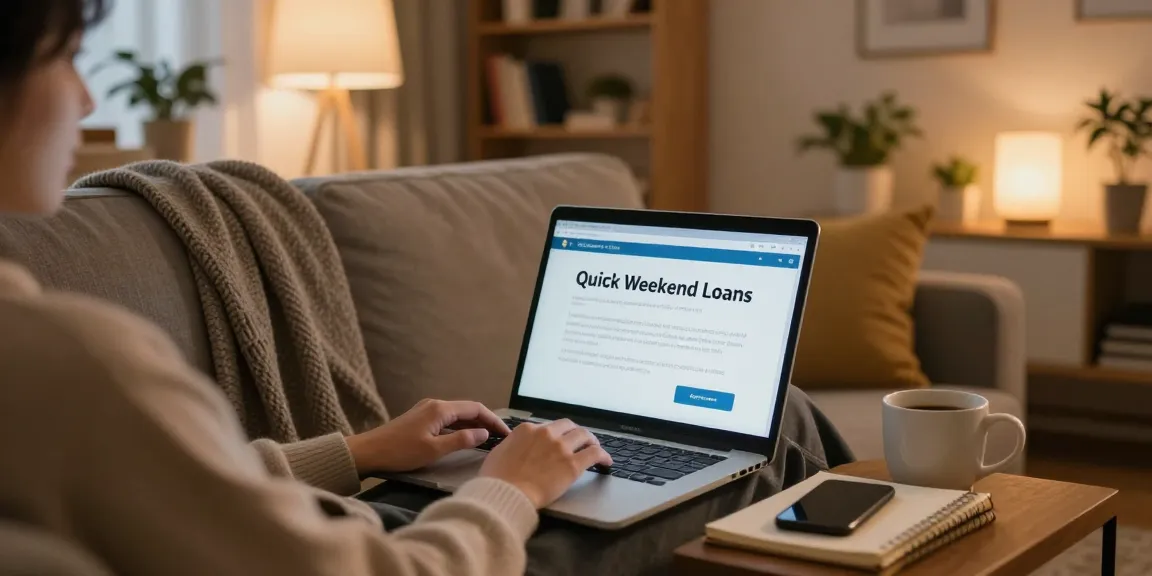 Apply for quick weekend loans in a cozy home office.