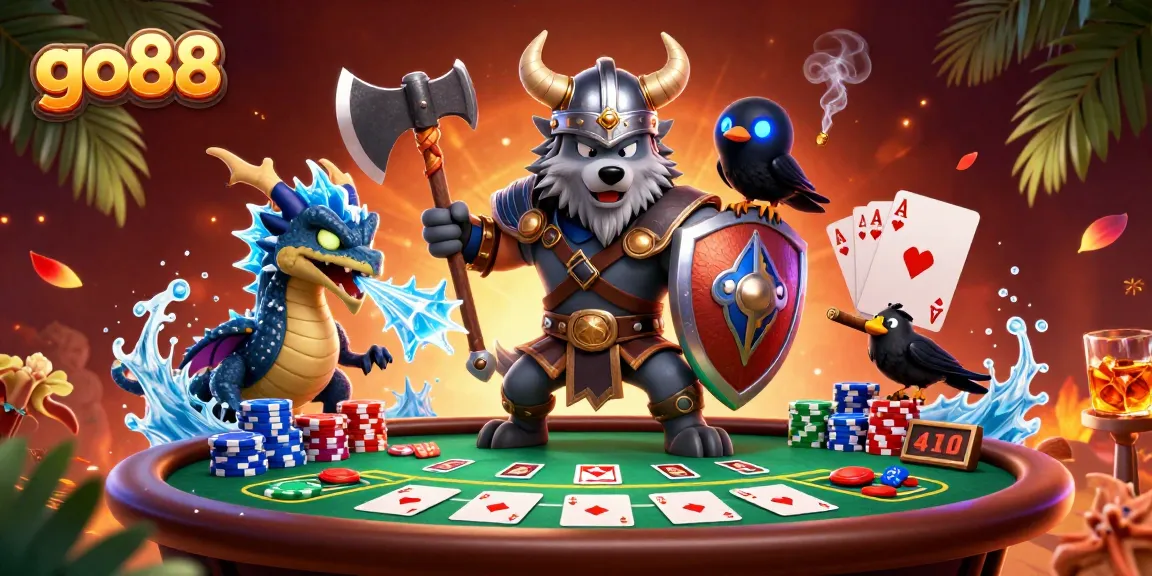 Experience thrilling poker action with go88's Viking-themed online casino adventure.