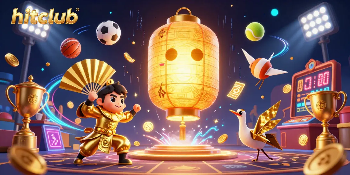 Hitclub players engage with dynamic sports betting, showcasing excitement using golden trophy and sports elements.