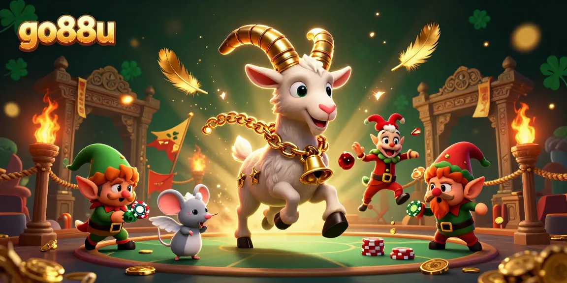 Experience the thrill of go88u with a festive casino scene full of excitement and mischief.
